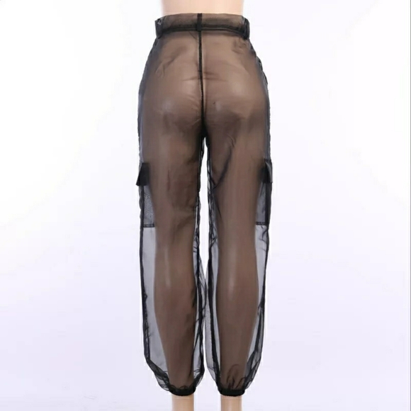 Transparent High Waist Cargo Pants - Picture 4 of 4